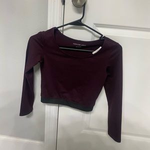 American eagle long sleeve crop top